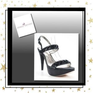 Jessica Bennett Black Leather Rocket Pumps 8 8M